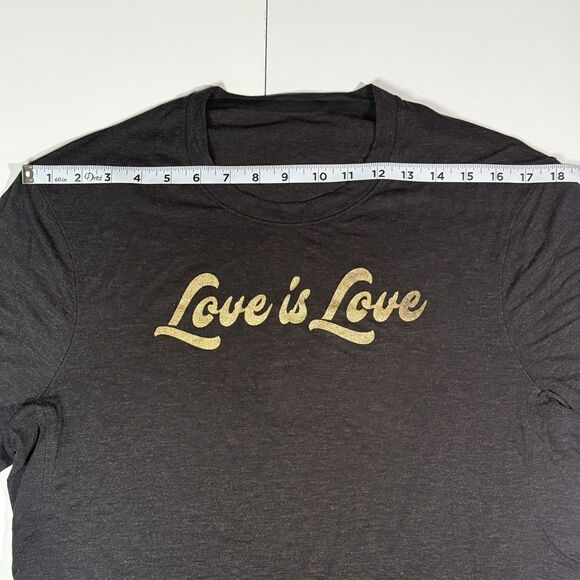 EUC Lululemon Love Is Love Charcoal Gray Cotton Short Sleeve T Shirt Mens Size M - Picture 6 of 9